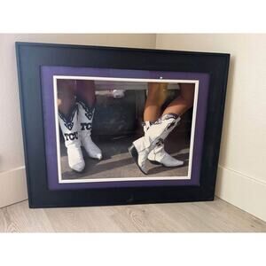 TCU Framed Cheerleader Boot Print Art Texas Christian University